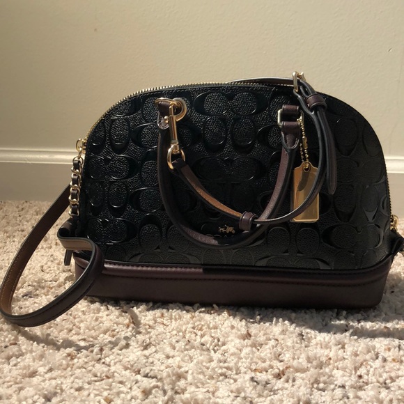 Coach Bags Coach Satchel Black Oxblood Sg Dbsd Ptn Min Sier Poshmark